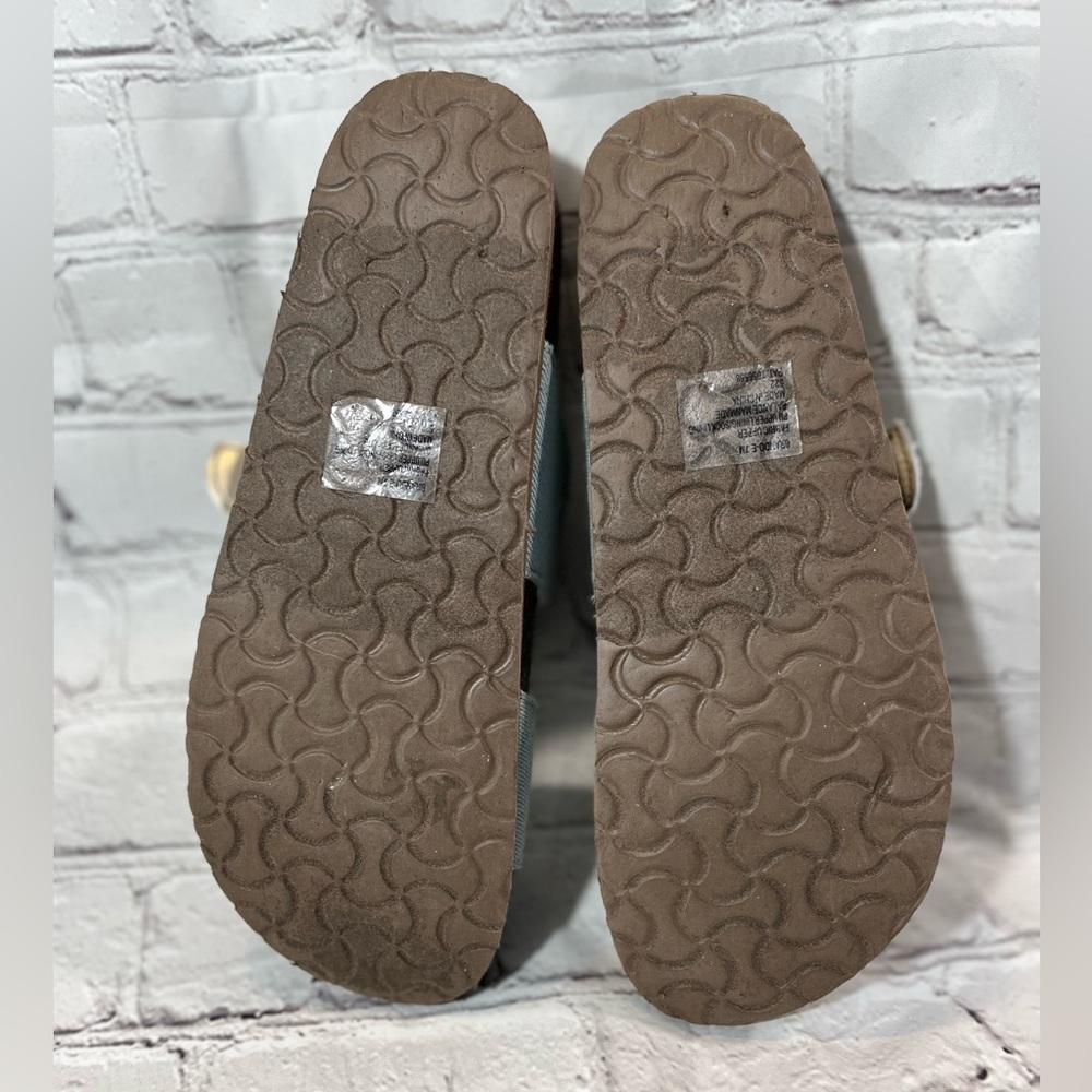 Madden Girl "Brando" Slide On Sandals Denim Embroider… Gem